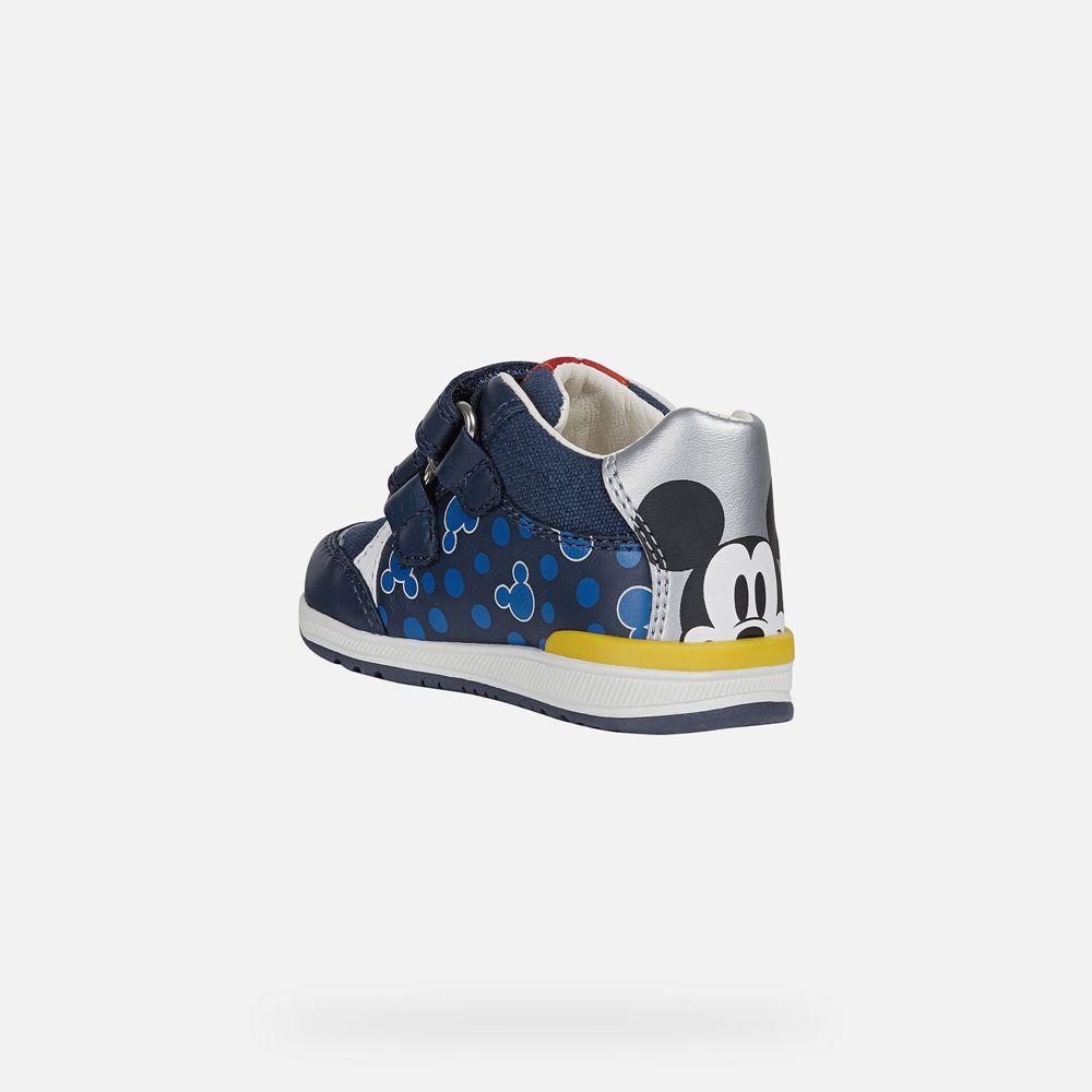 Geox Bebek Spor Ayakkabı Lacivert/Gümüş - Rishon Boy - OKF-657409